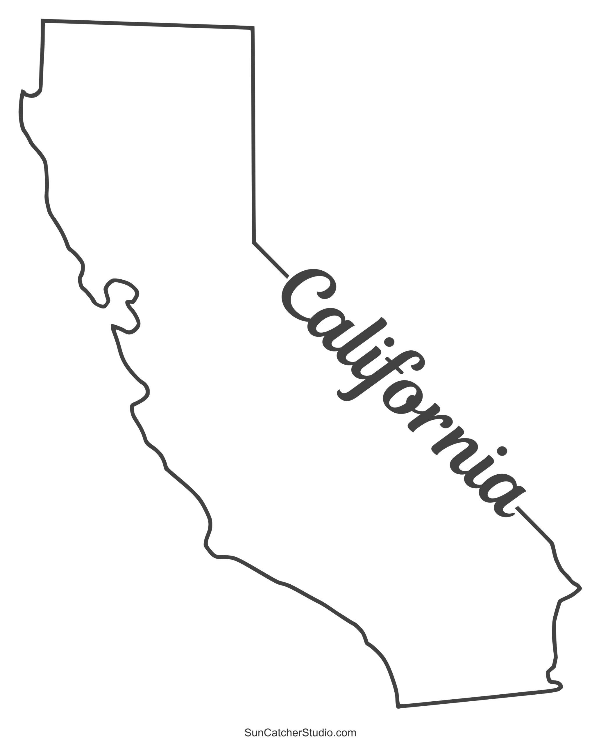 california printable map