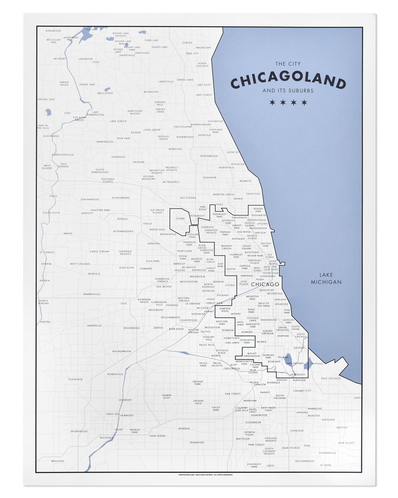 chicago city map printable