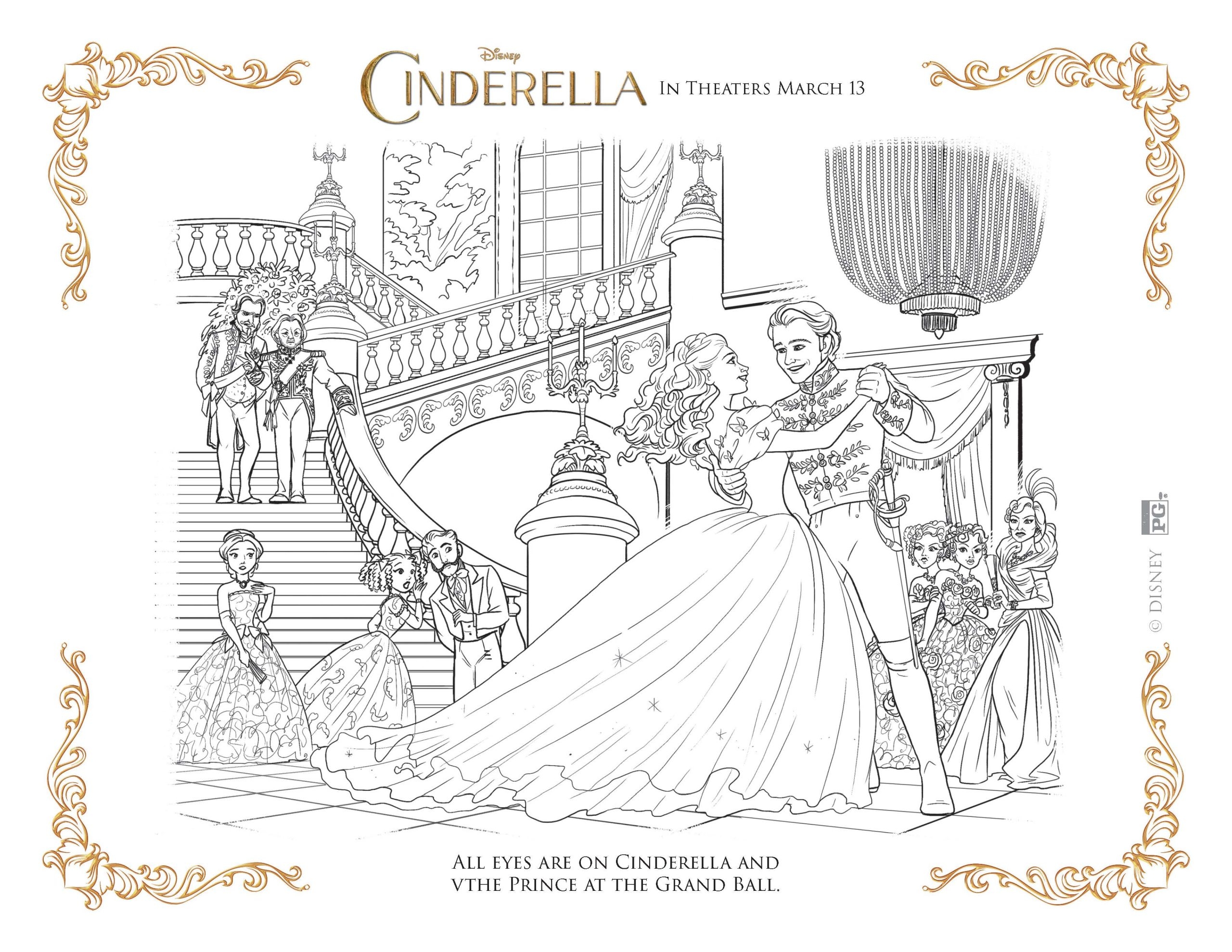 Cinderella Coloring Pages Highlights Along The Way
