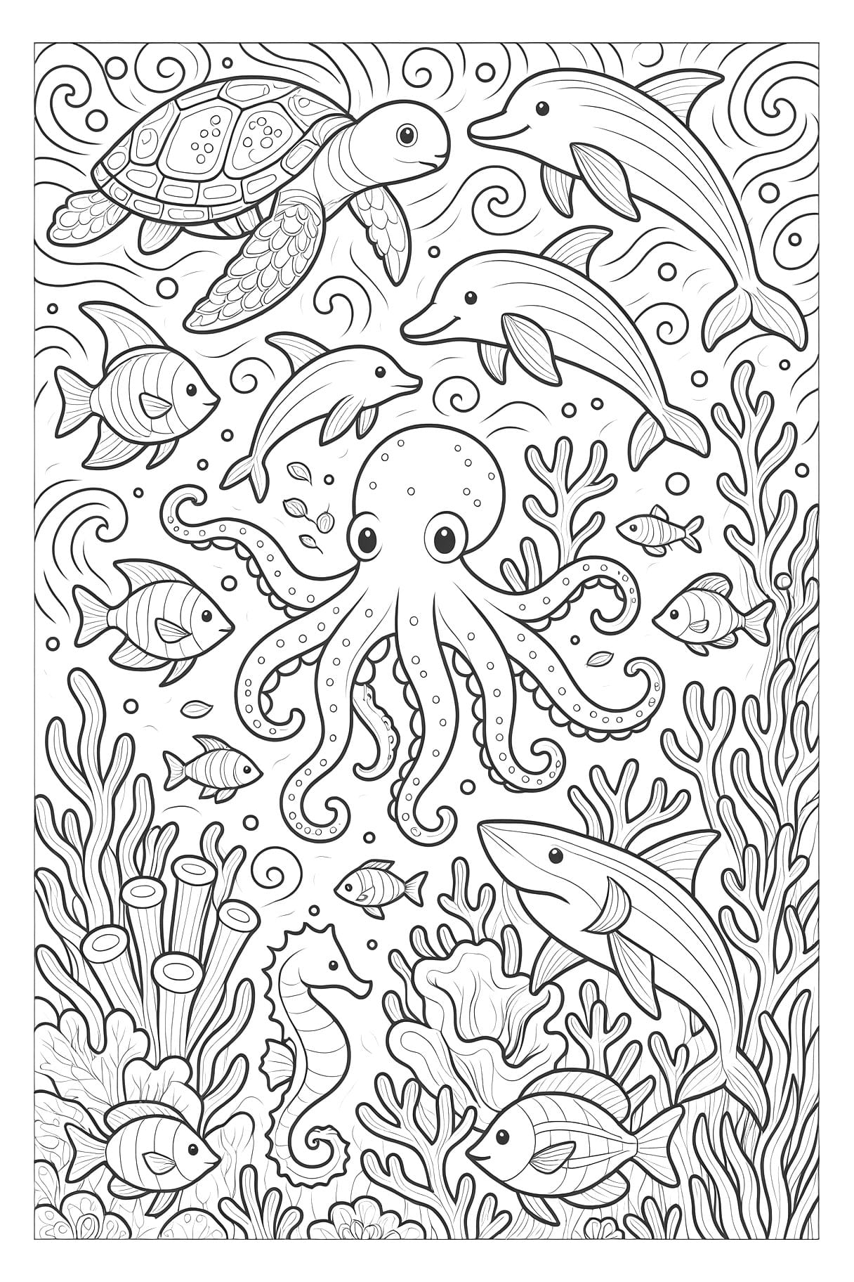 sea animals coloring pages sea animals coloring pages