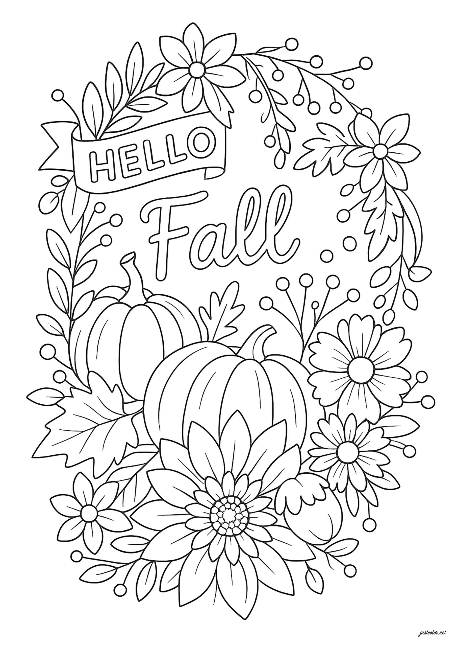 fall coloring page