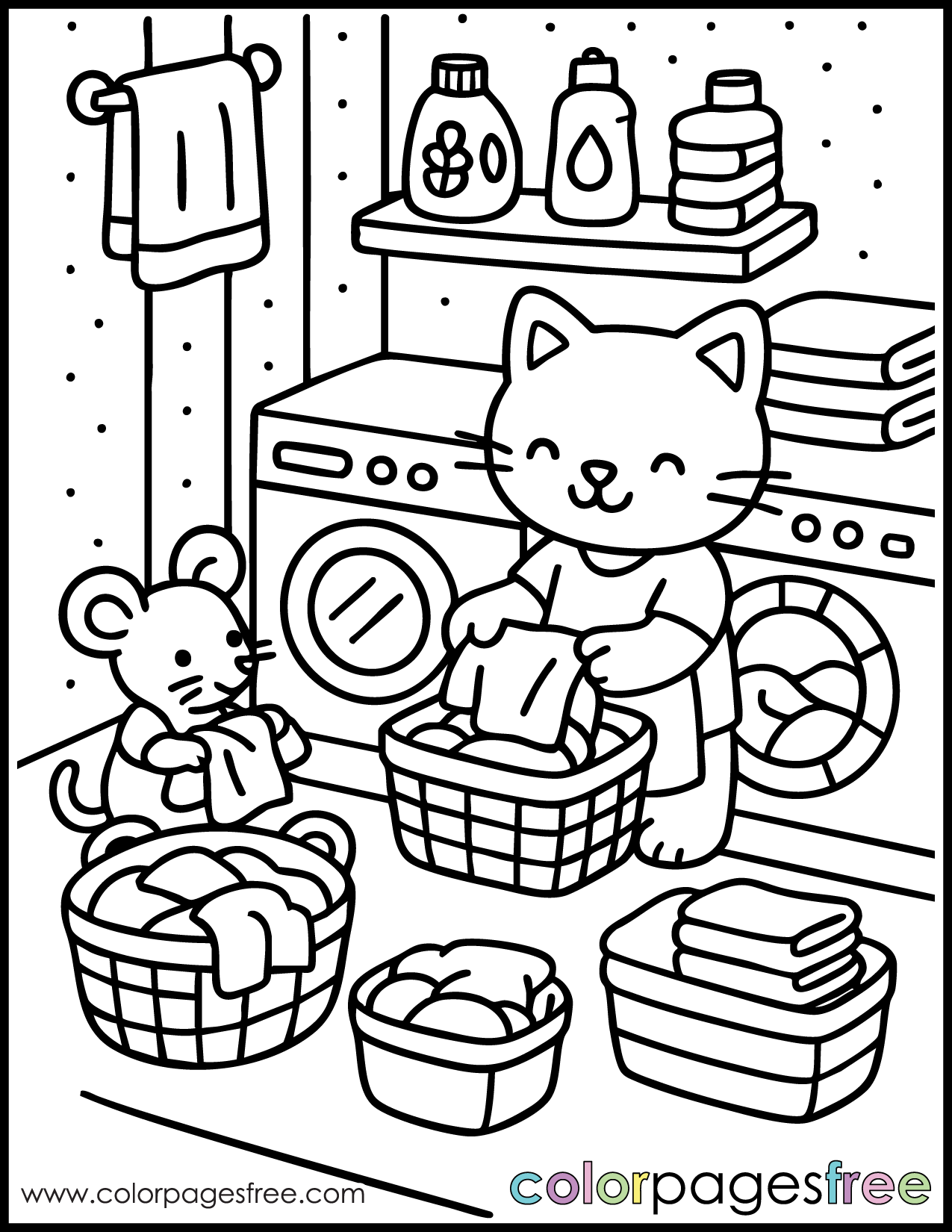 Cozy Friends Coloring Pages Free Printable Colorpagesfree
