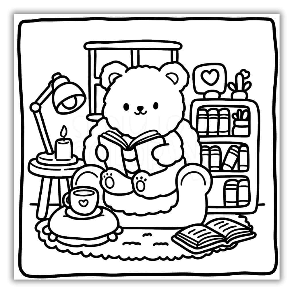Cute Bear Coloring Pages Free PDF Printables Simply Love Coloring