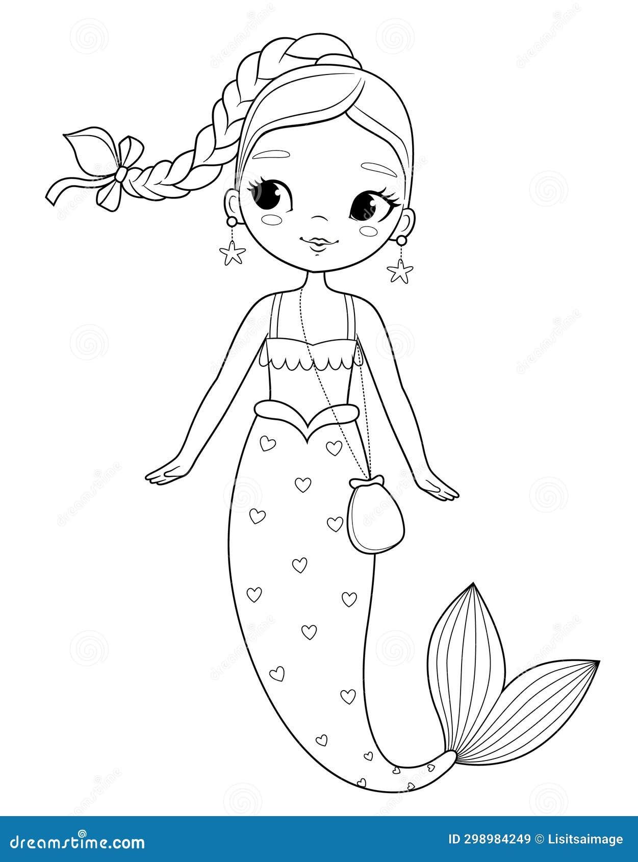 mermaid coloring page