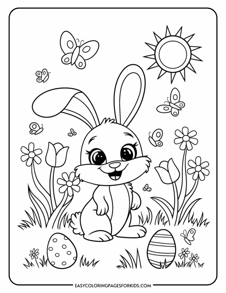 Cute Spring Coloring Pages 15 Free Printable PDF Pages Easy Coloring Pages For Kids