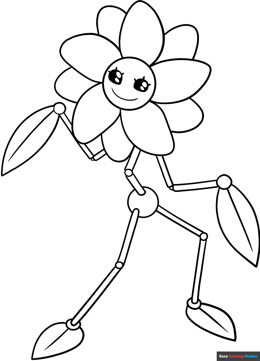 Daisy From Poppy Playtime Coloring Page Easy Drawing Guides Daisy From Poppy Playtime Coloring Page Easy Drawing Guides