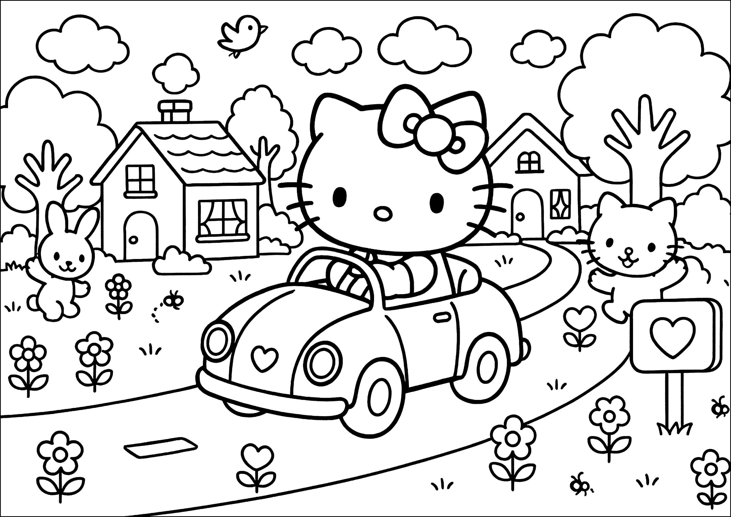 hello kitty coloring page