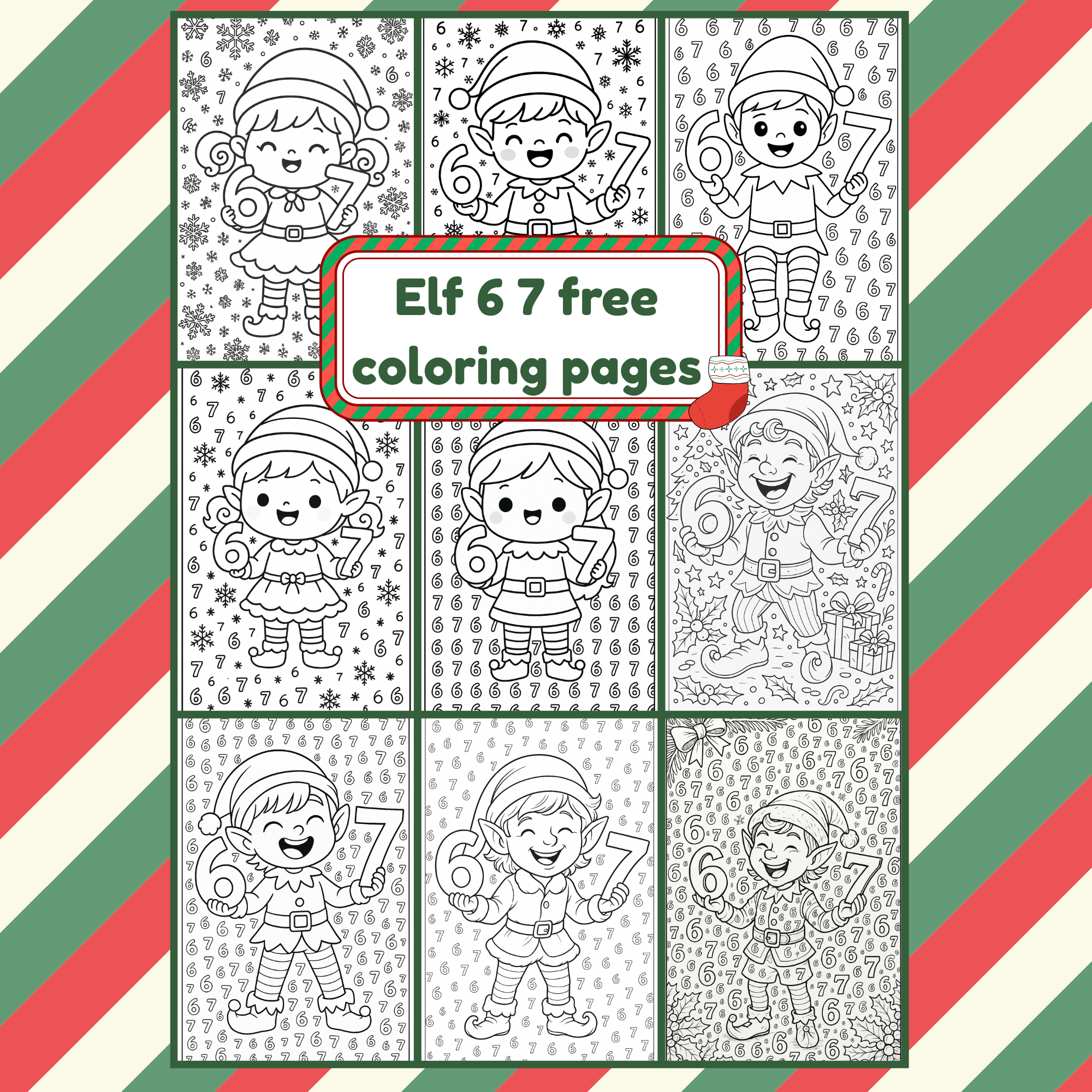 elf coloring page