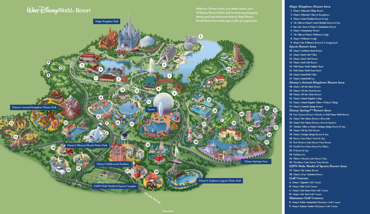 magic kingdom printable map magic kingdom printable map
