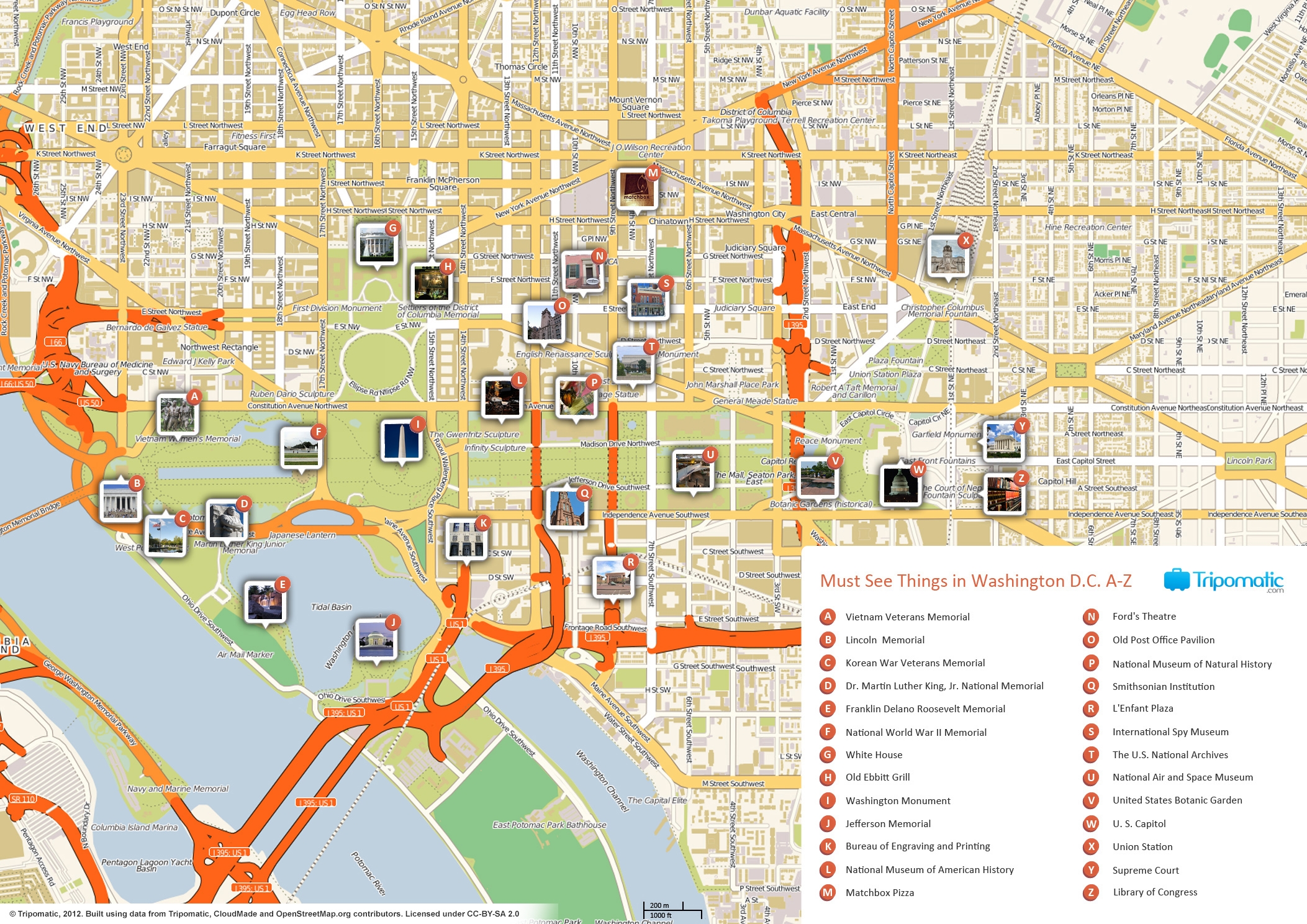 Fayil Washington DC Printable Tourist Attractions Map jpg Wikipedia Fayil Washington DC Printable Tourist Attractions Map jpg Wikipedia
