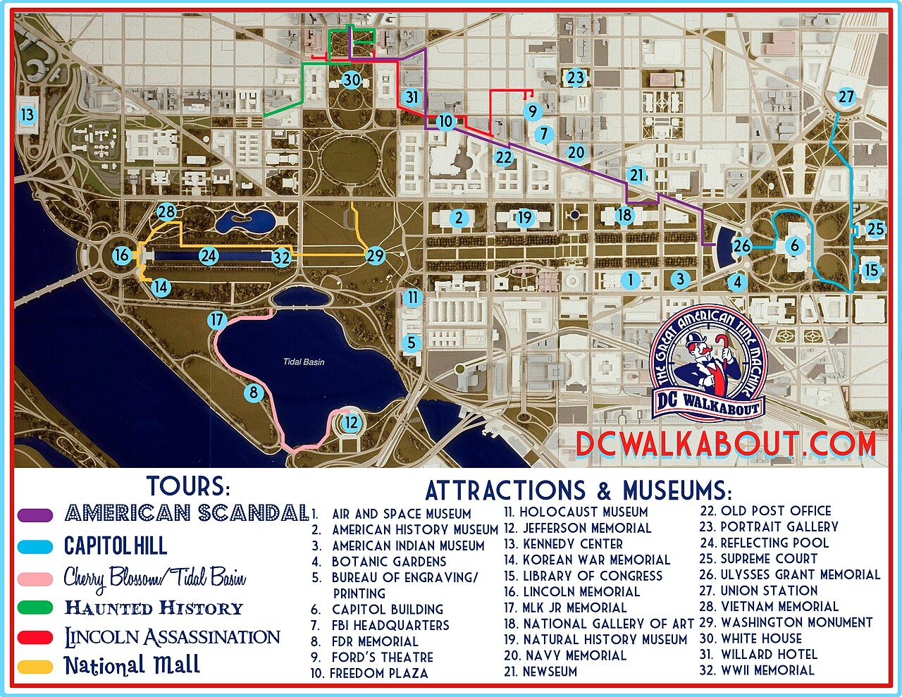 File Washington DC Tourist Map jpg Wikimedia Commons
