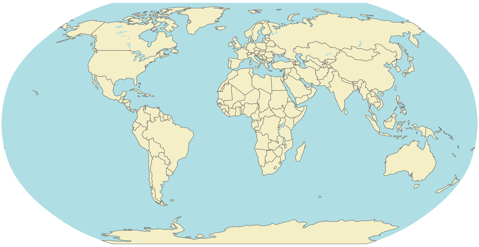 empty world map printable