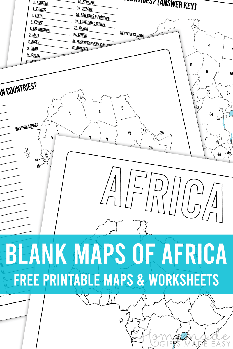 printable map of africa blank