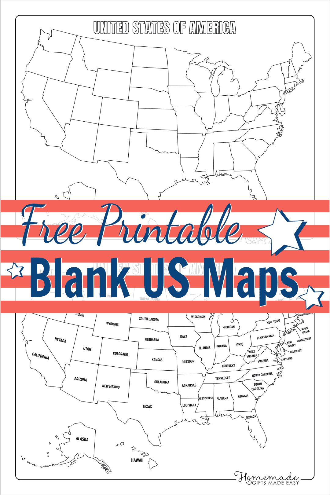 Free Printable Blank US Map PDF Download Free Printable Blank US Map PDF Download
