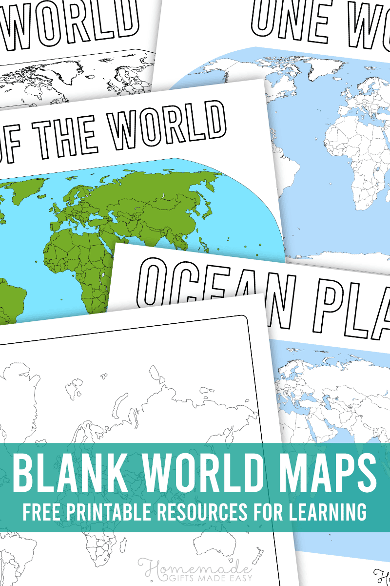 blank world map printable