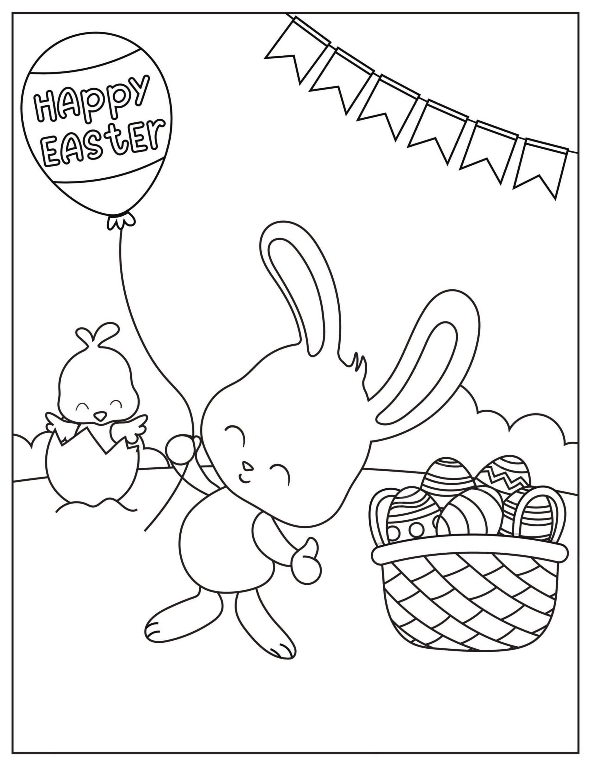 easter pages to print and color