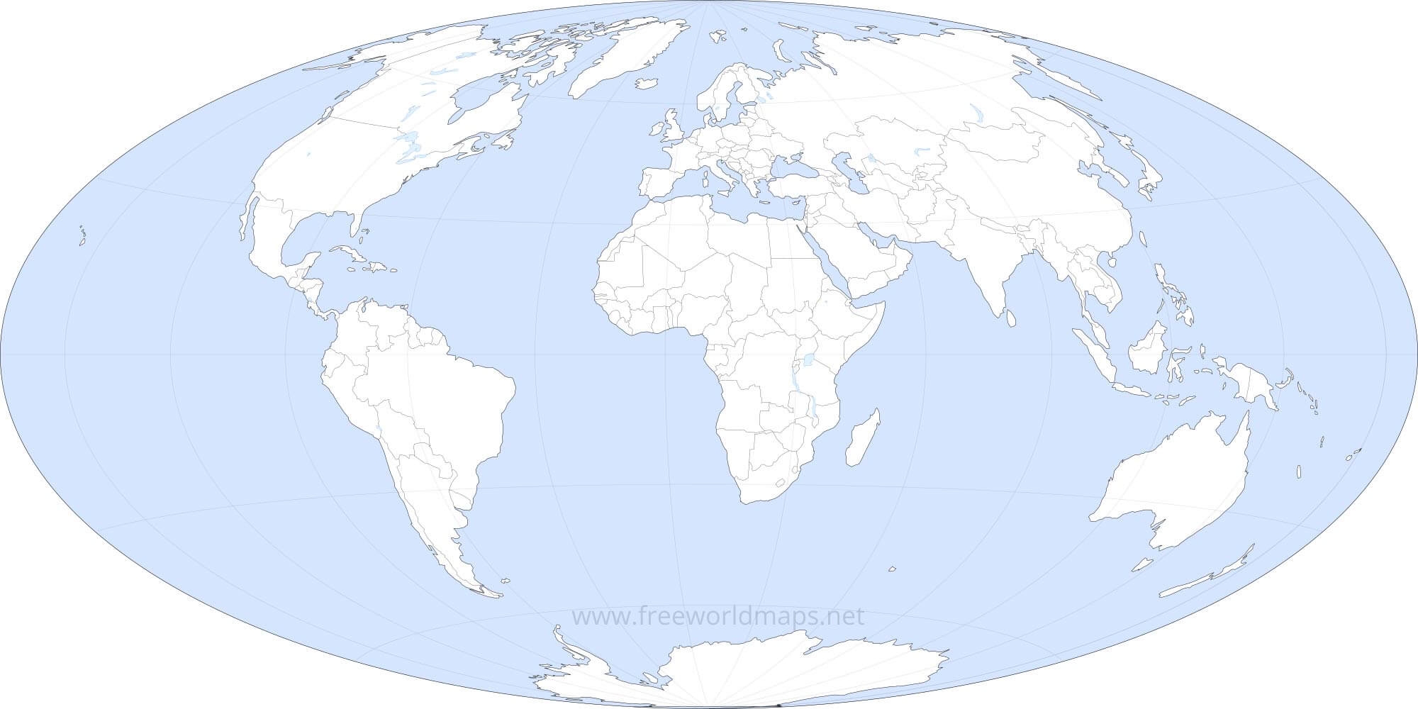 blank map of the world printable