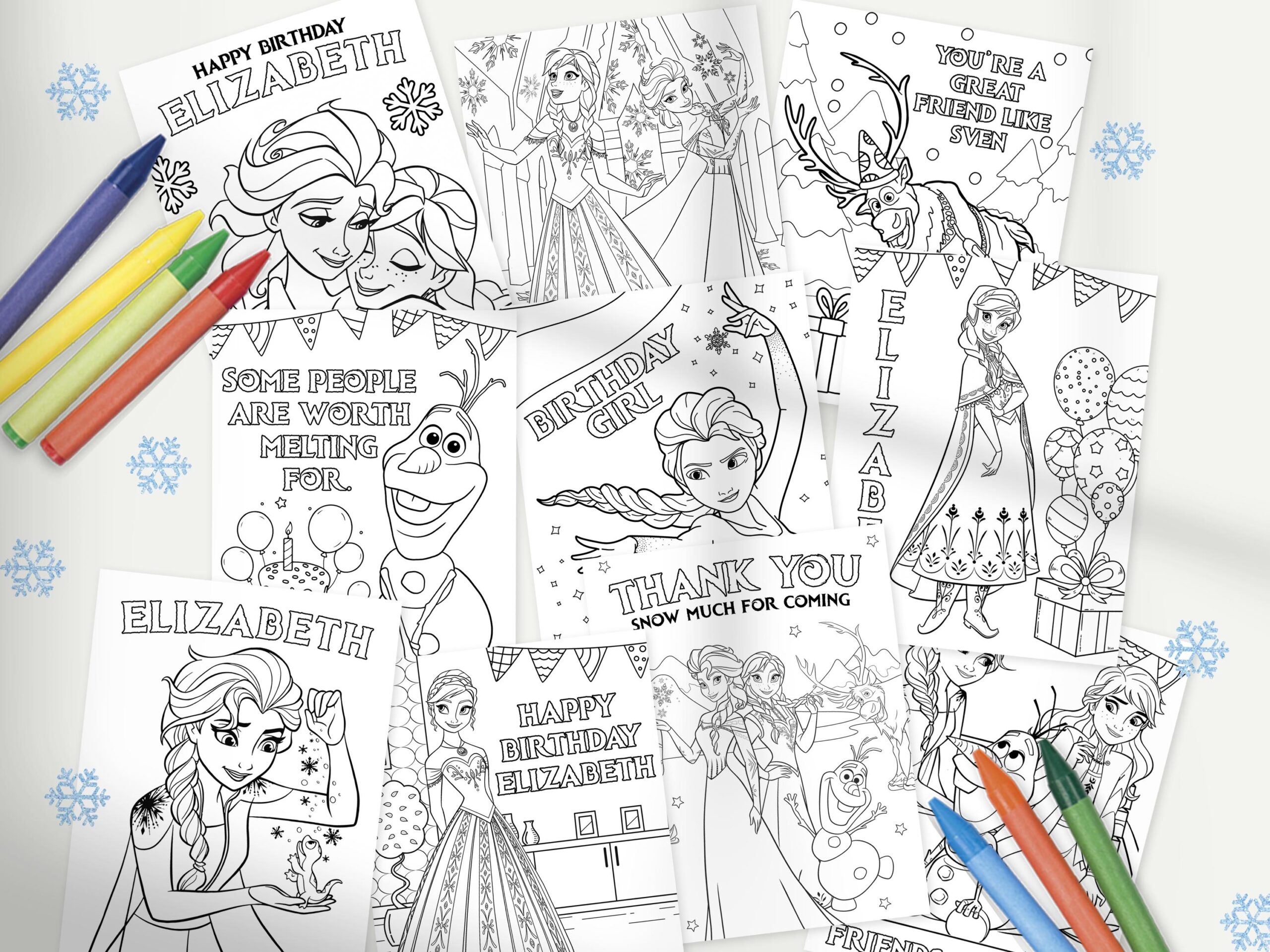 frozen coloring pages