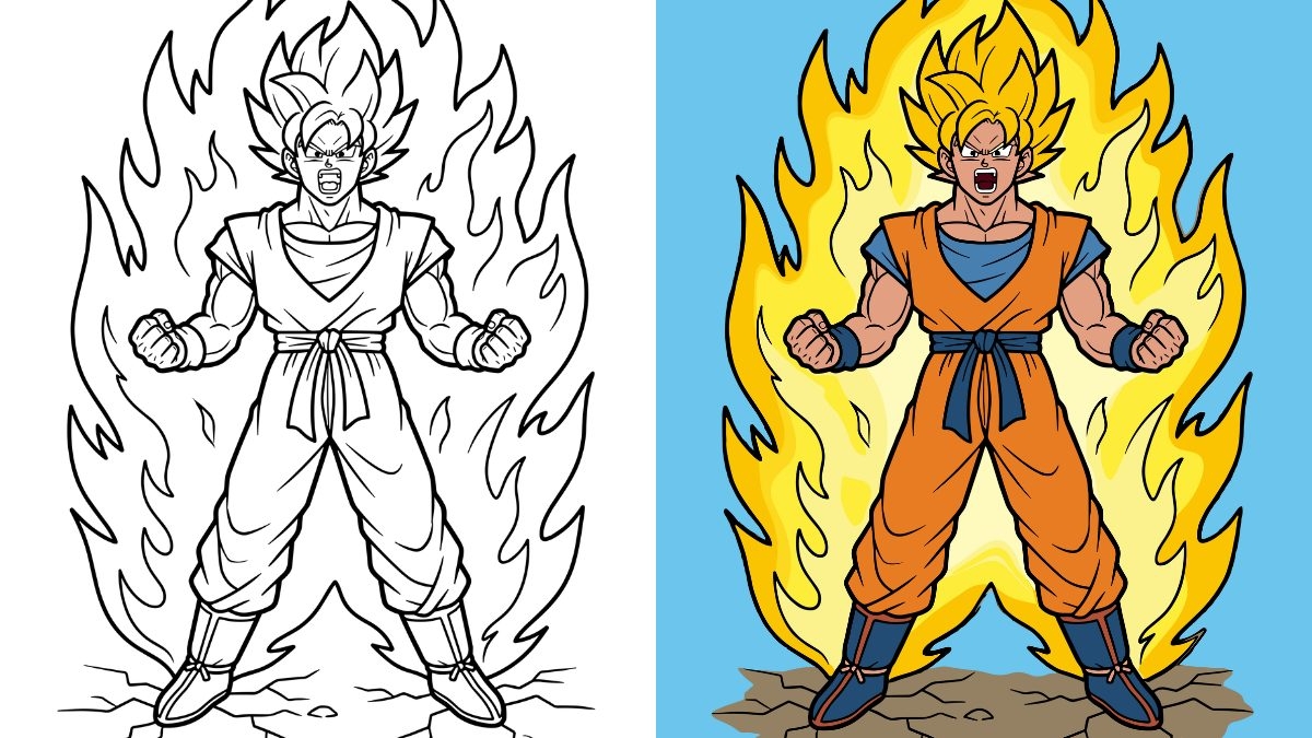 Goku Coloring Pages 26 Free Printable PDFs 