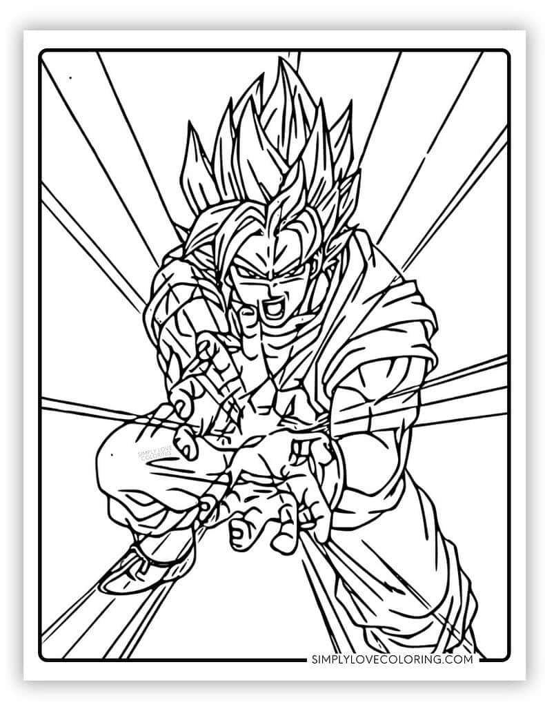 Goku Coloring Pages Free PDF Printable Simply Love Coloring