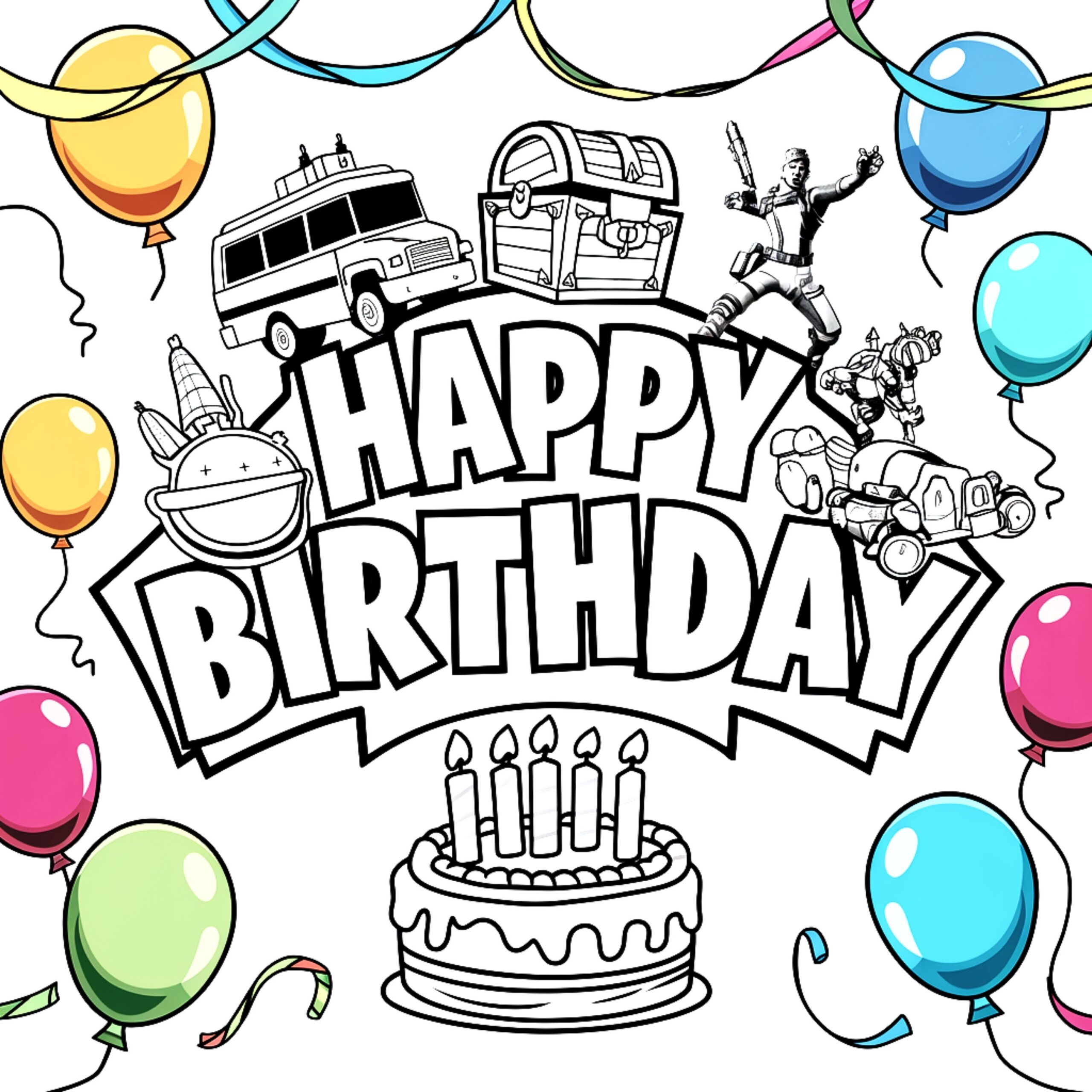 birthday coloring pages birthday coloring pages