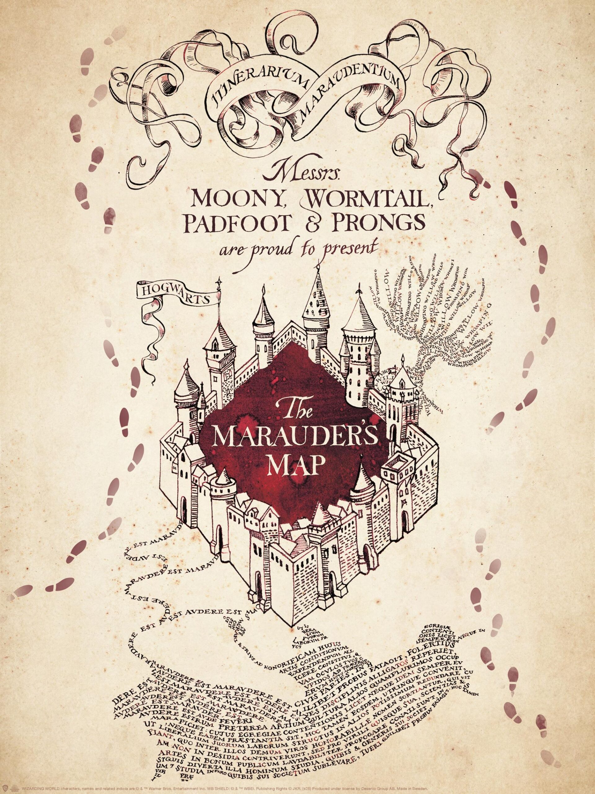 Harry Potter Marauder s Map Print Harry Potter Marauder s Map Print