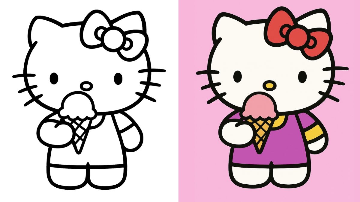 free hello kitty coloring pages