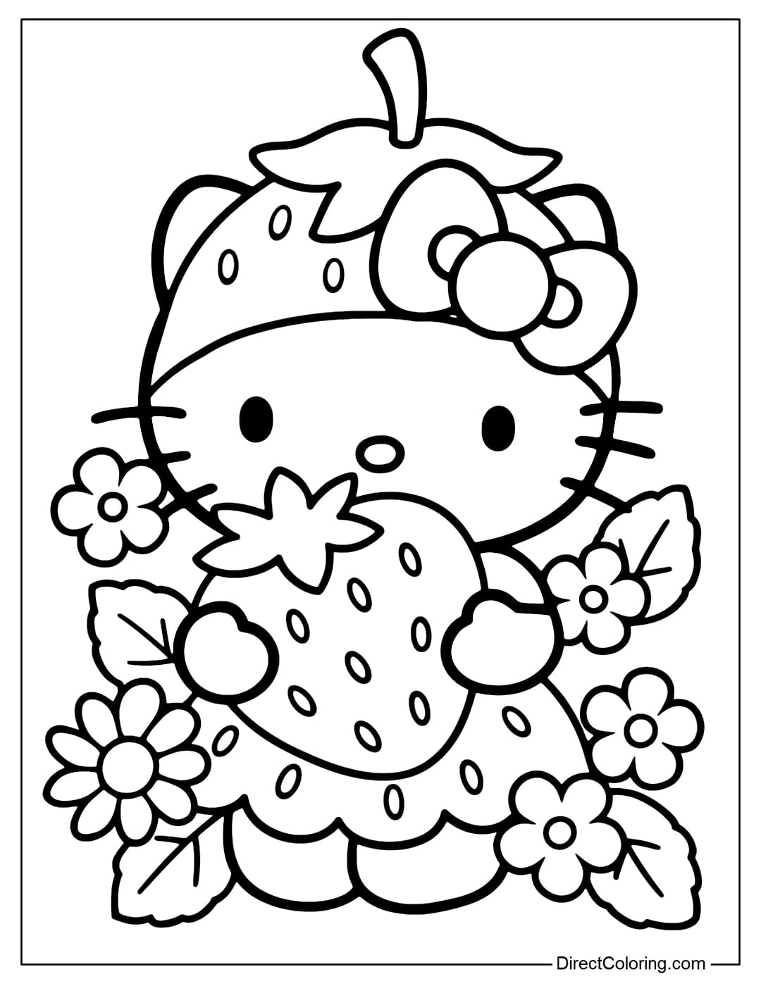 Hello Kitty Coloring Pages Free Printable PDFs 