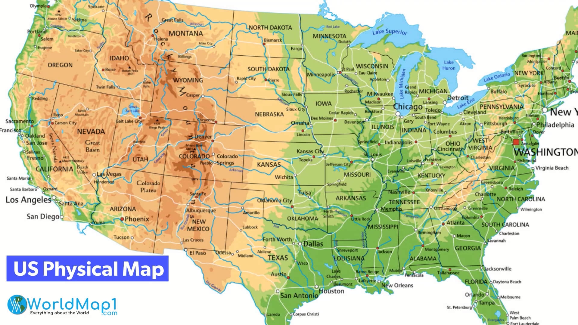 united states road map printable