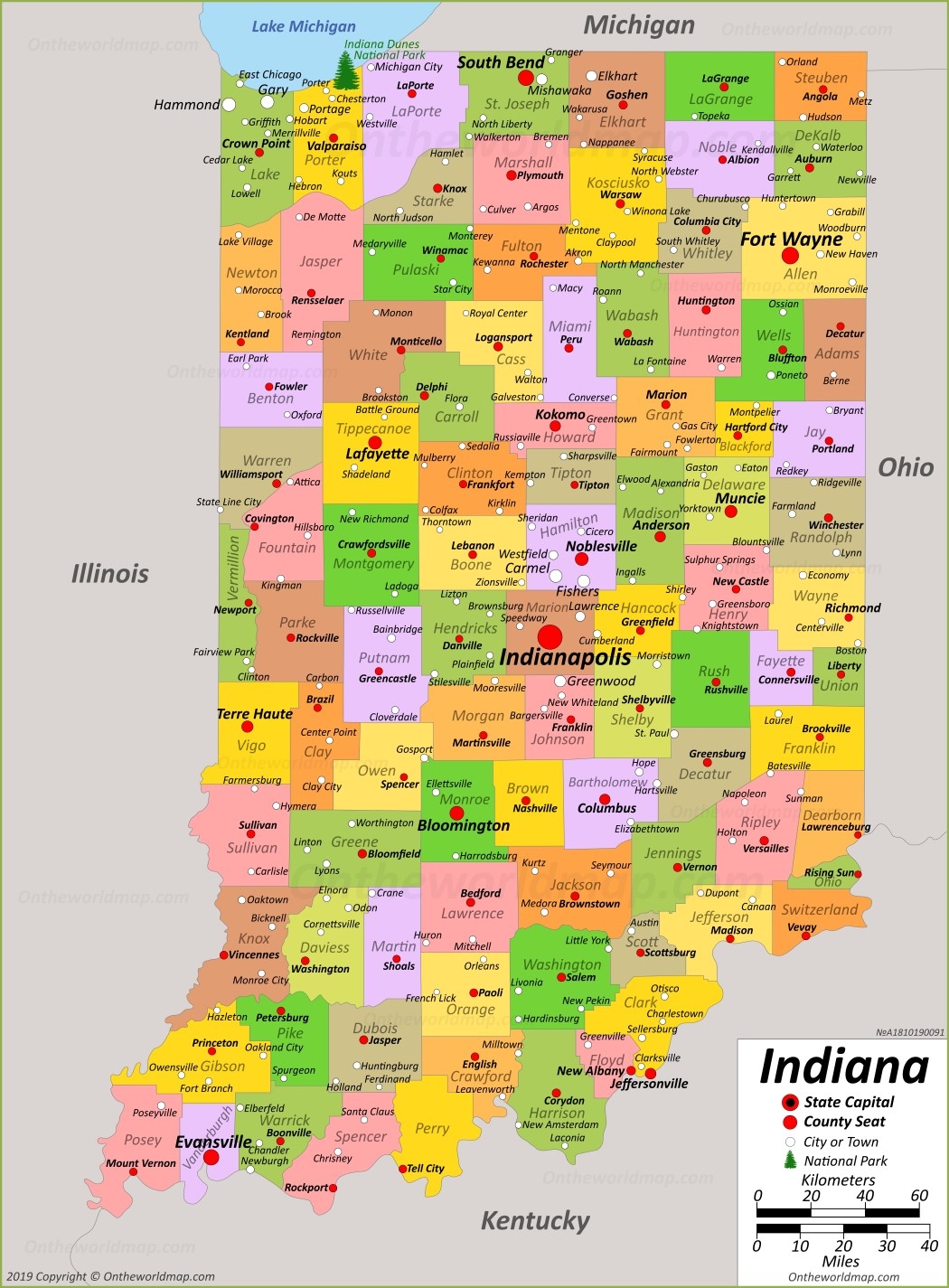 Indiana State Map USA Discover Indiana IN With Detailed Maps Indiana State Map USA Discover Indiana IN With Detailed Maps