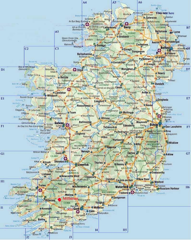 ireland printable map