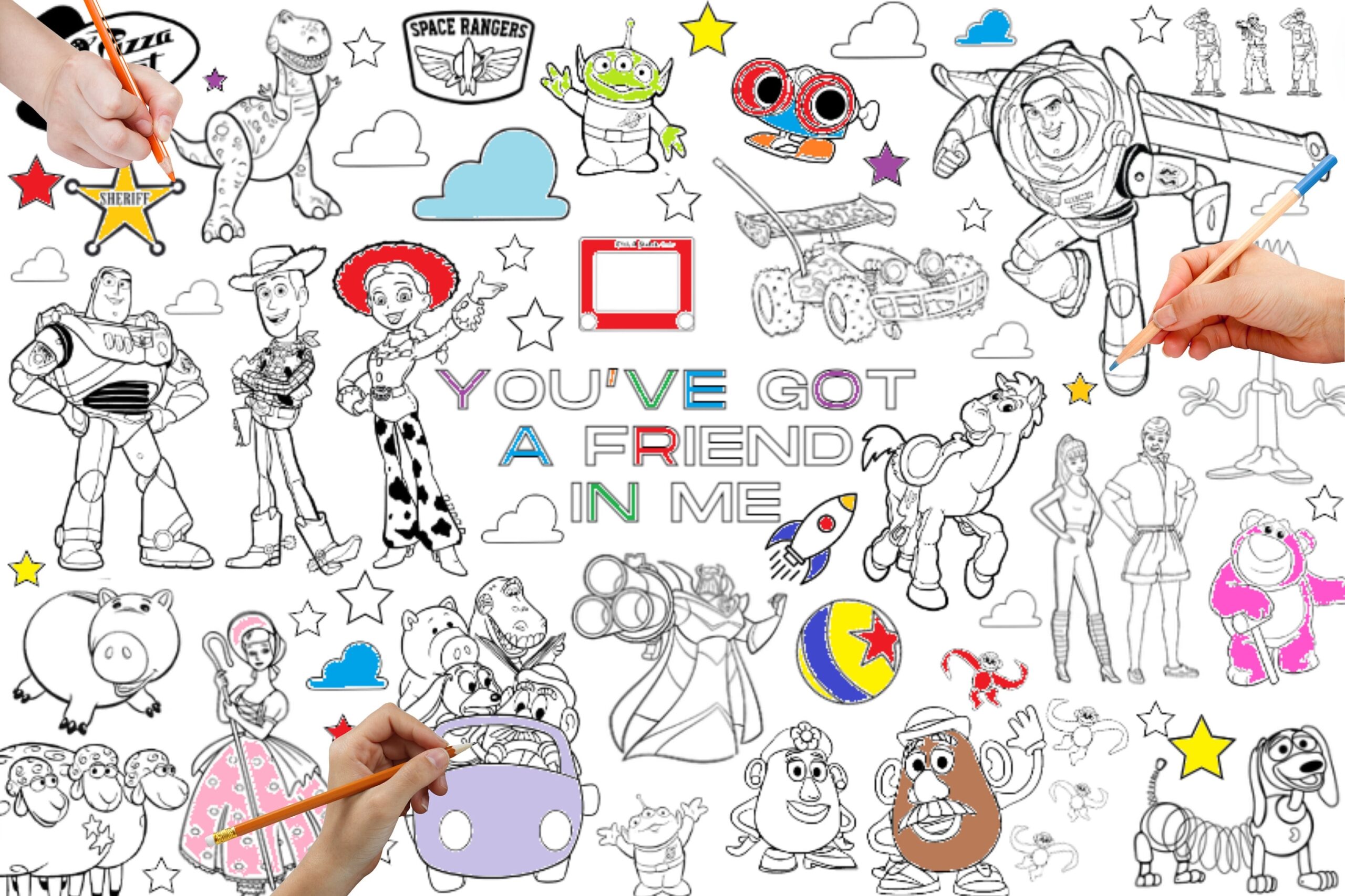Large jumbo Coloring Pages Toy Story 24in X 36in Etsy Large jumbo Coloring Pages Toy Story 24in X 36in Etsy