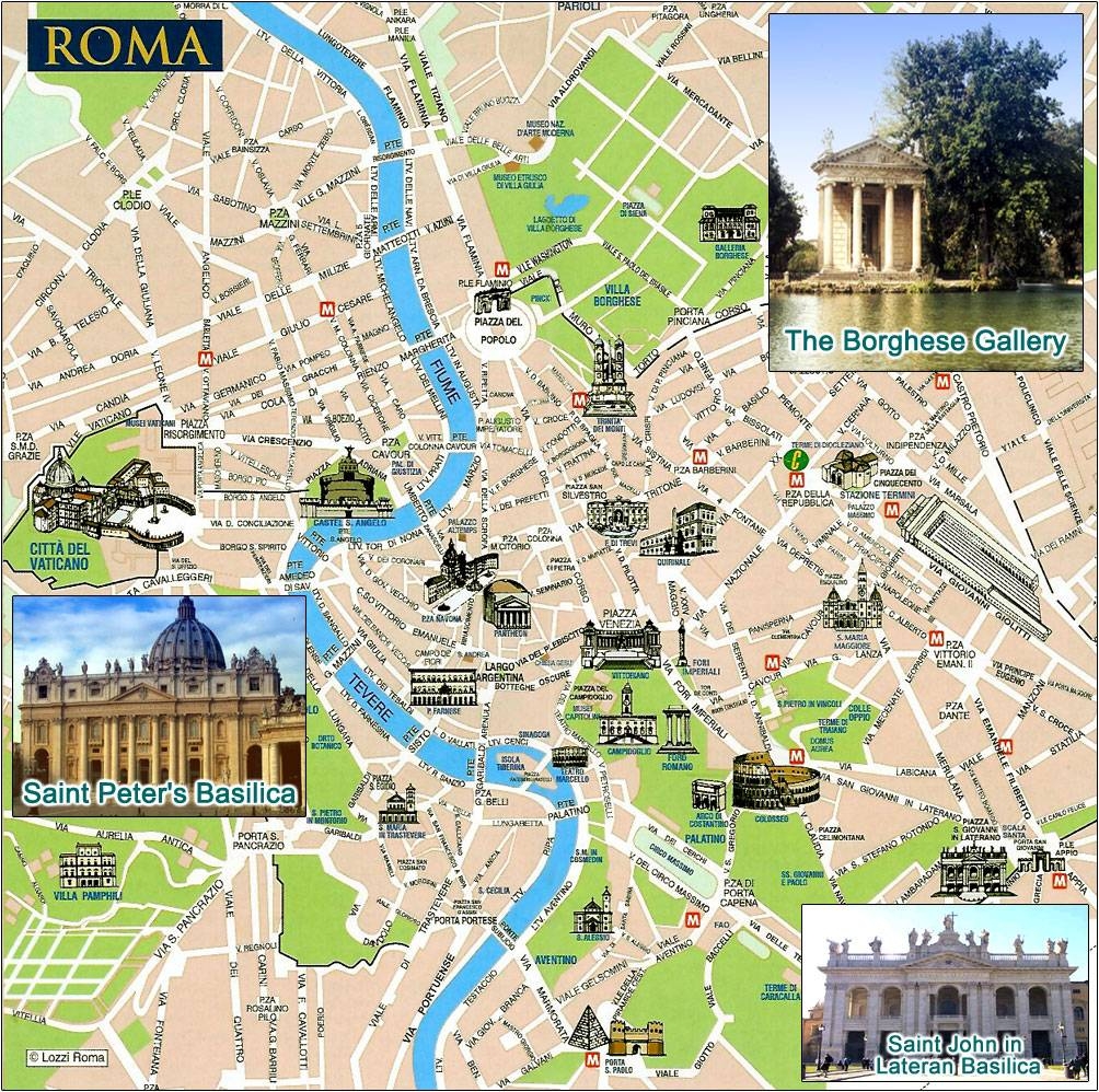 city map of rome printable