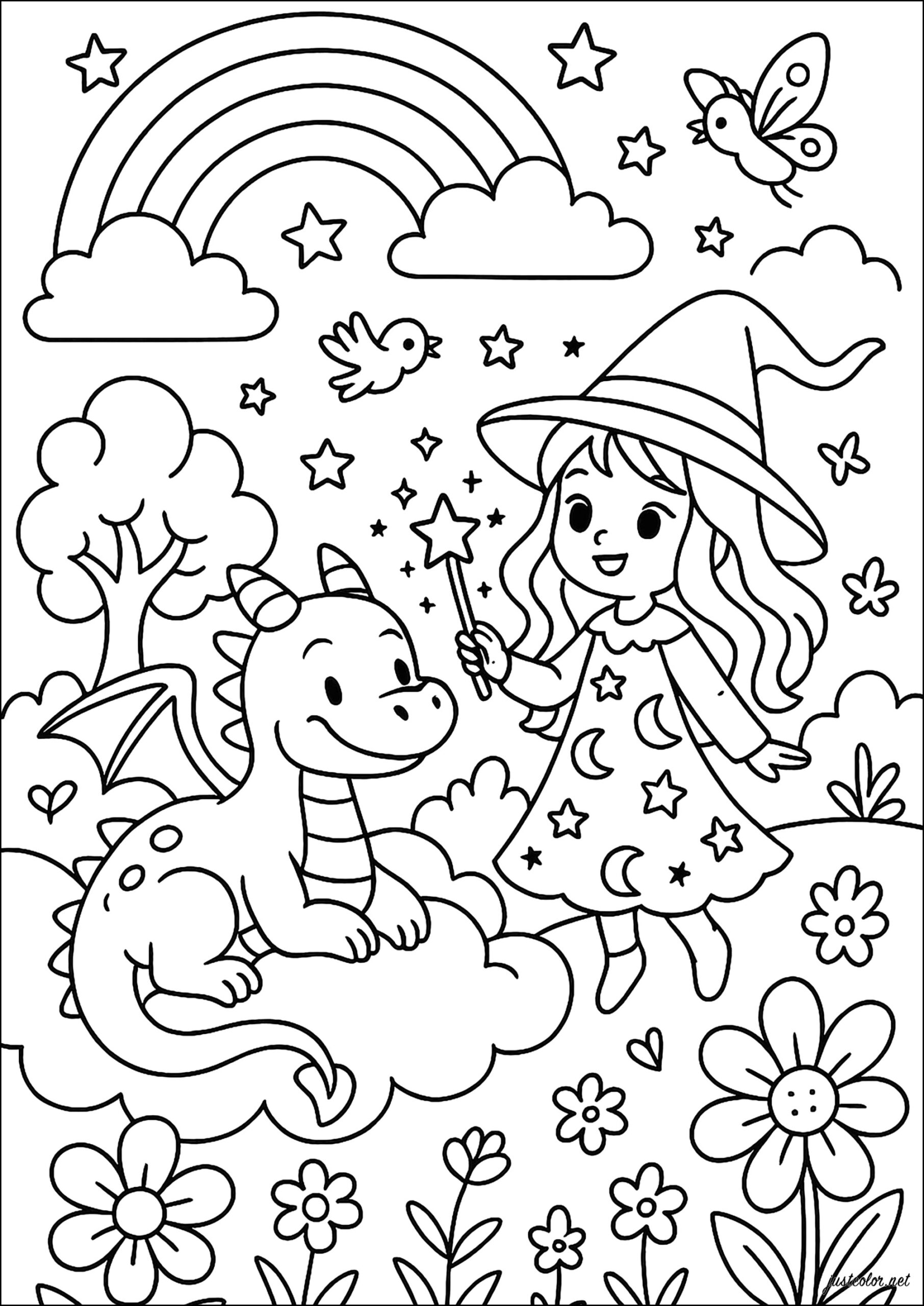 fairy printables coloring pages
