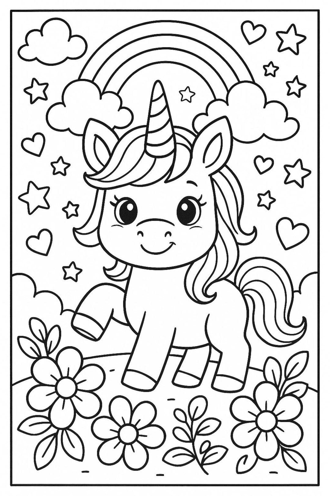 unicorn coloring page