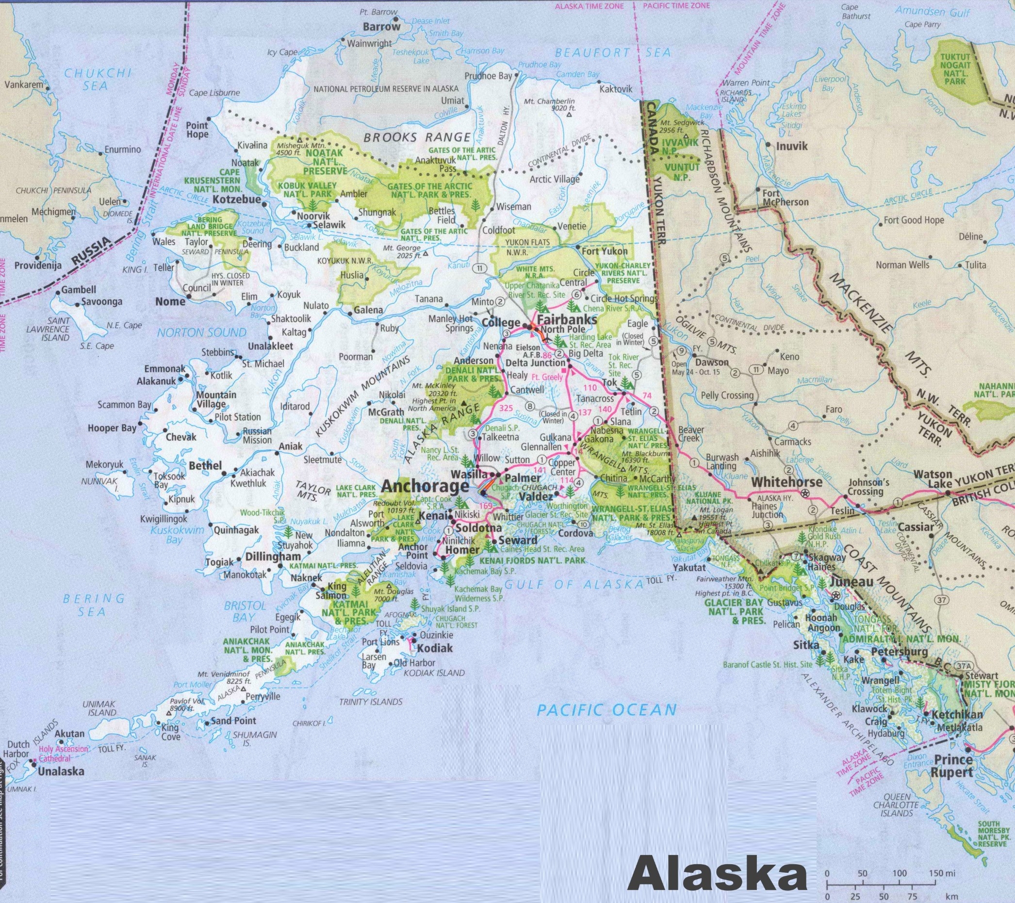 Map Of Alaska With Cities And Towns Ontheworldmap