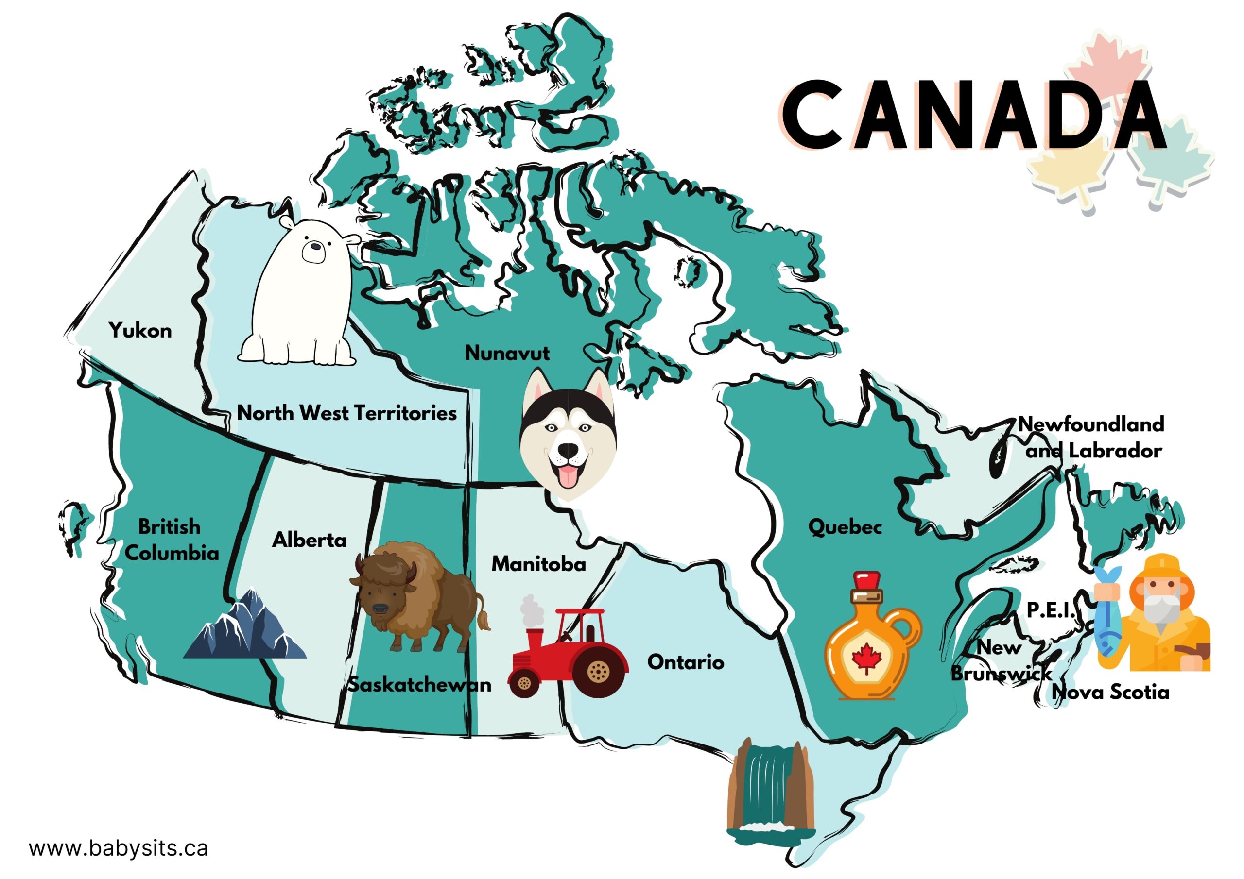 printable map of canada