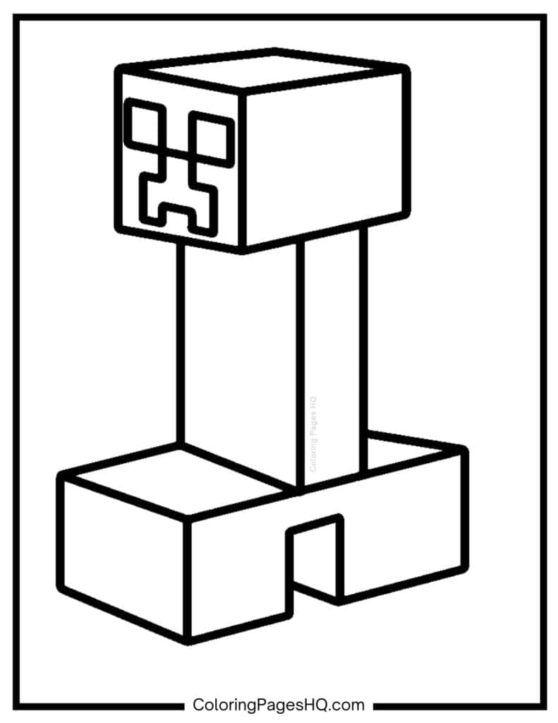 minecraft coloring page minecraft coloring page