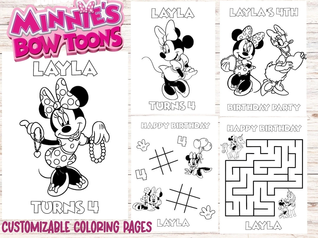 minnie mouse coloring page
