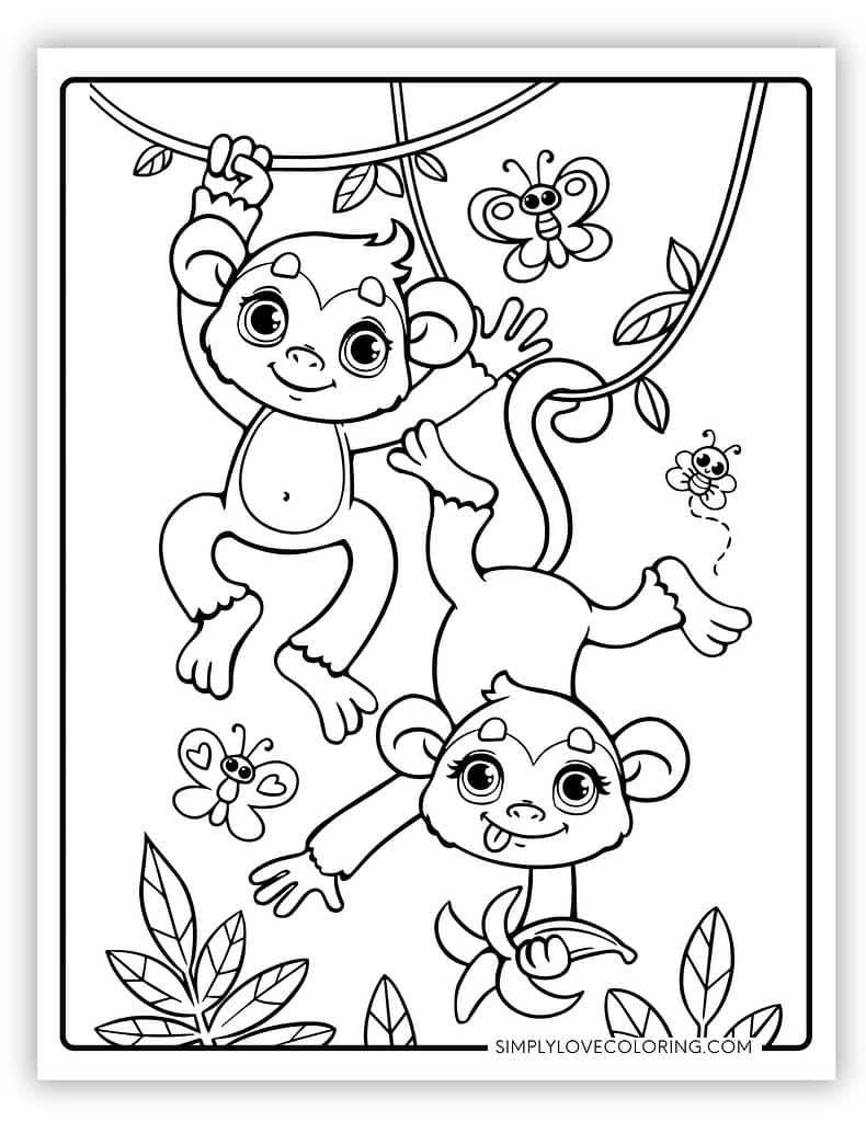 monkey coloring pages