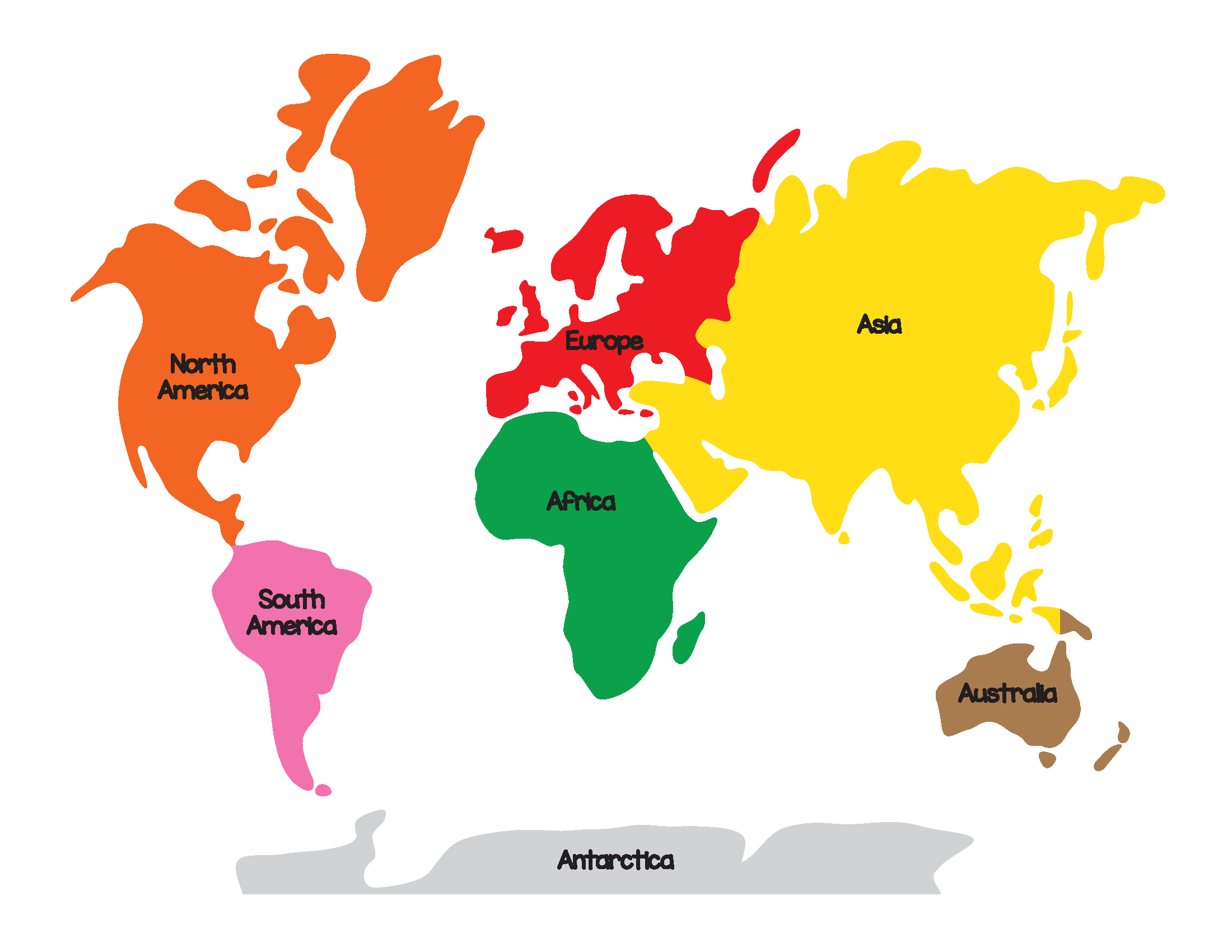 Montessori World Map And Continents Gift Of Curiosity Montessori World Map And Continents Gift Of Curiosity