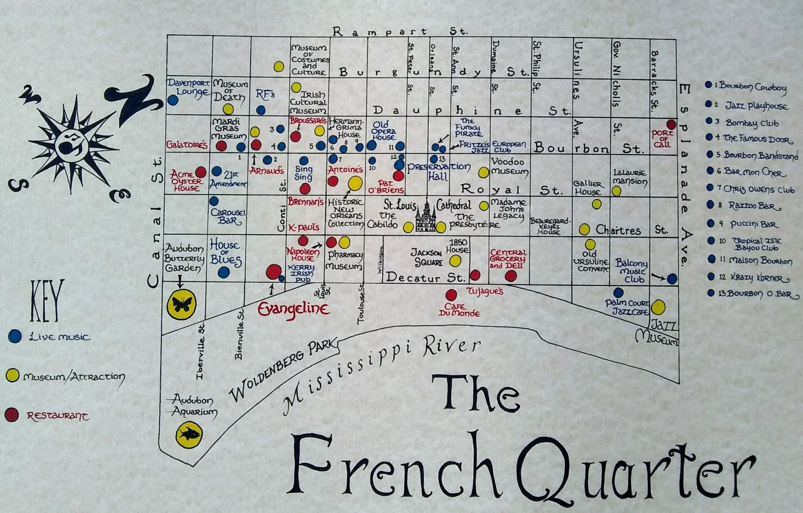 french quarter printable map