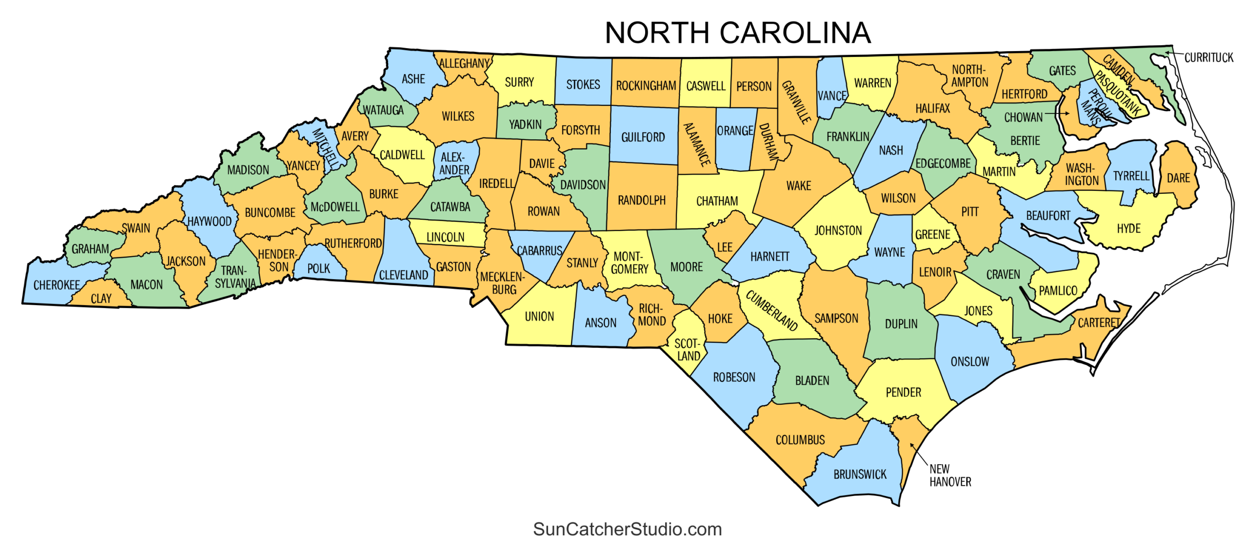 printable nc county map printable nc county map