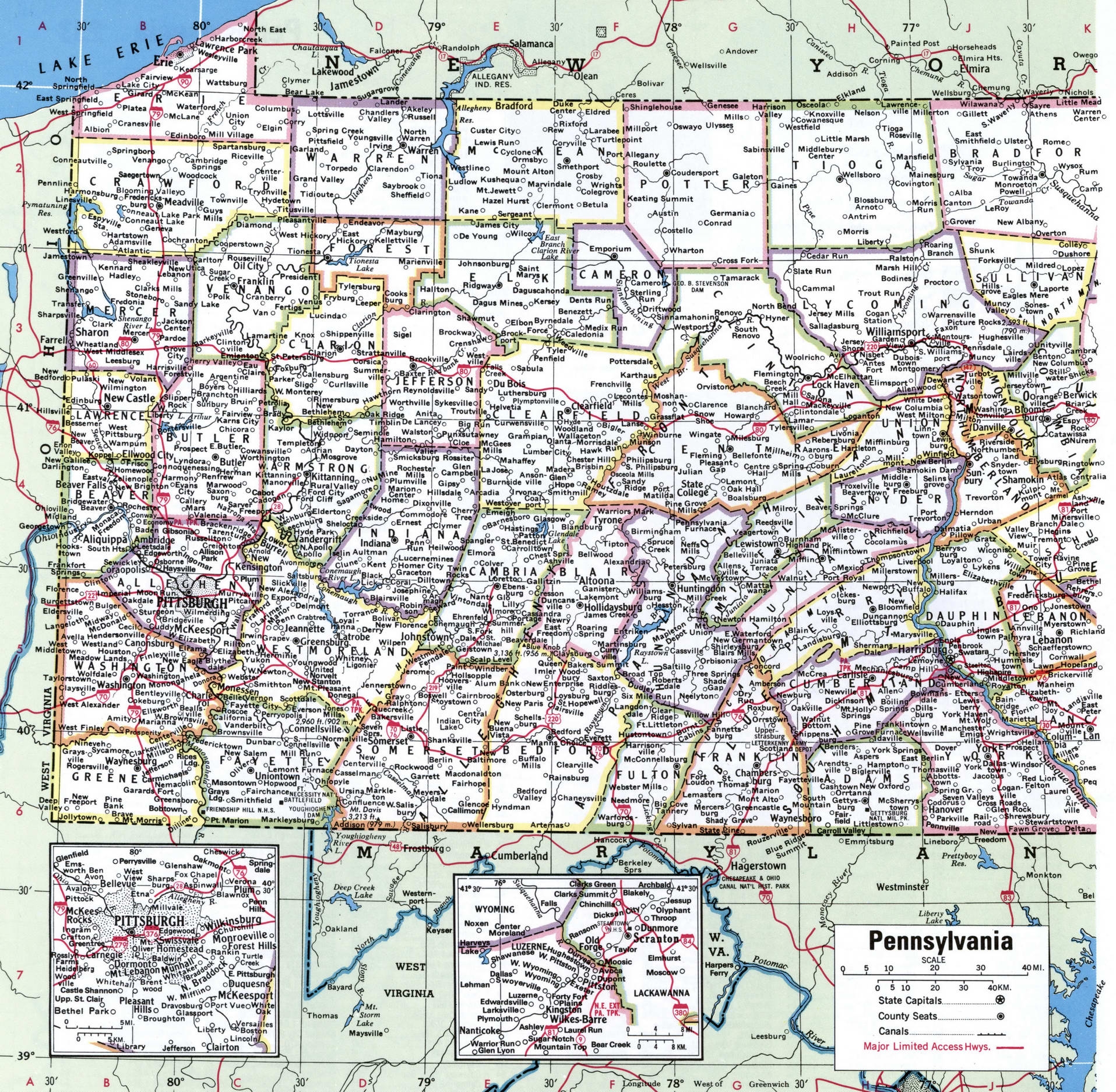 pa county map printable