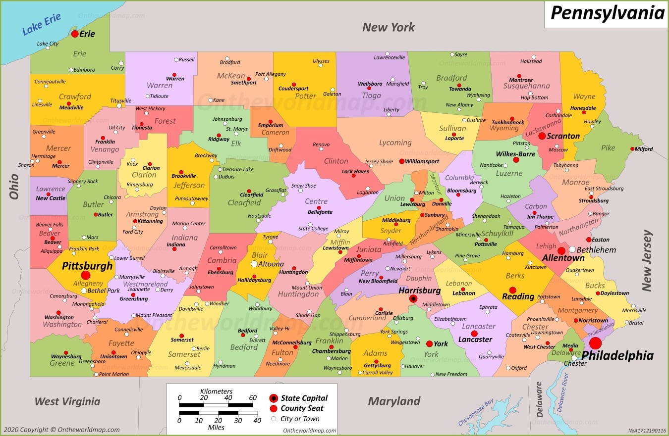 Pennsylvania State Map USA Maps Of Pennsylvania PA Pennsylvania State Map USA Maps Of Pennsylvania PA