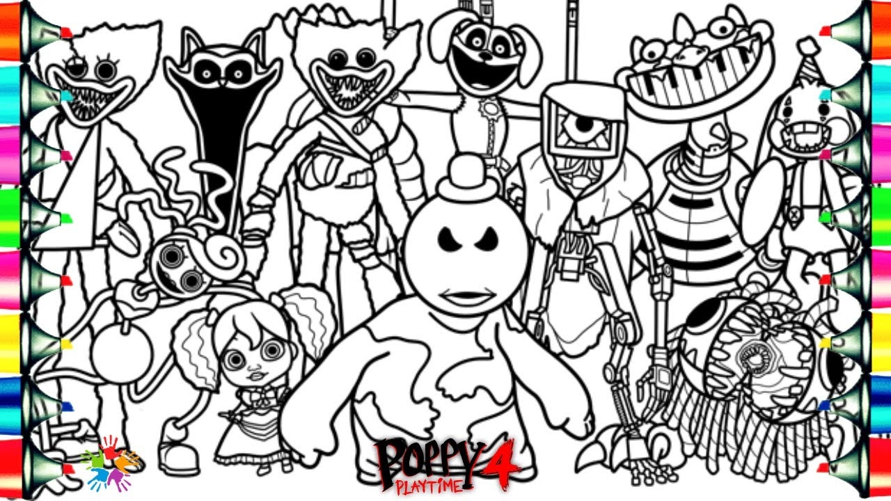 Poppy Playtime Chapter 4 New Coloring Pages How To Color All New Monsters NCS Music YouTube Poppy Playtime Chapter 4 New Coloring Pages How To Color All New Monsters NCS Music YouTube