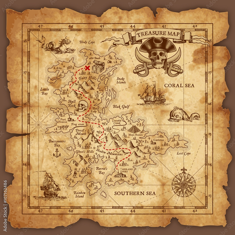 printable treasure map