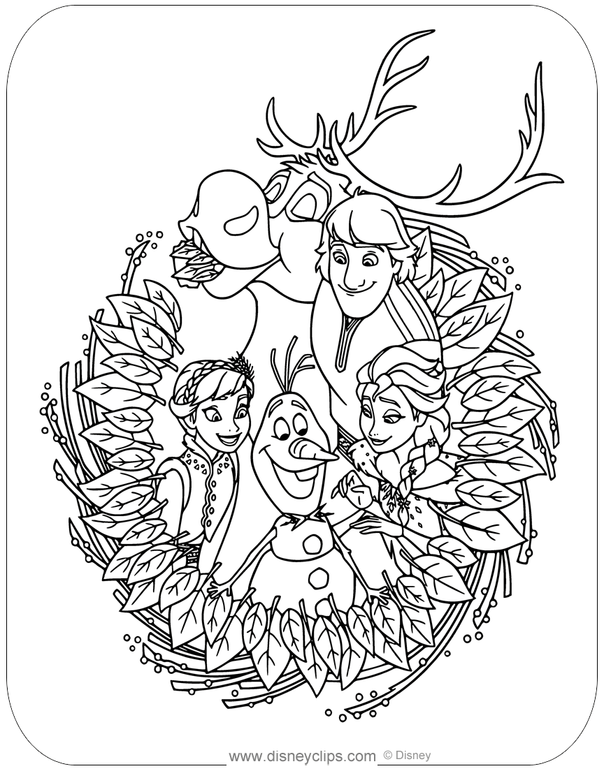 Printable Frozen Coloring Pages Disneyclips