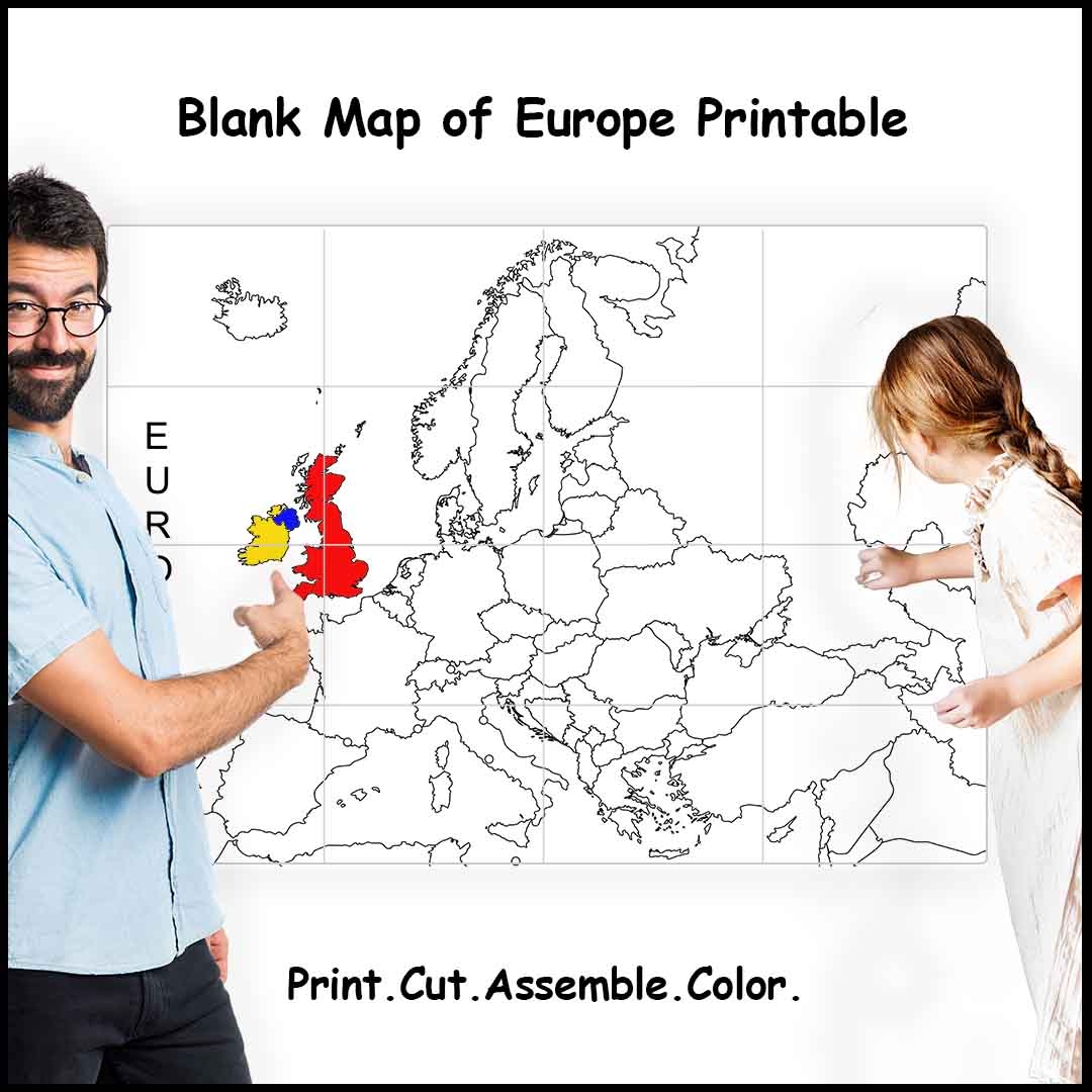 printable blank map europe