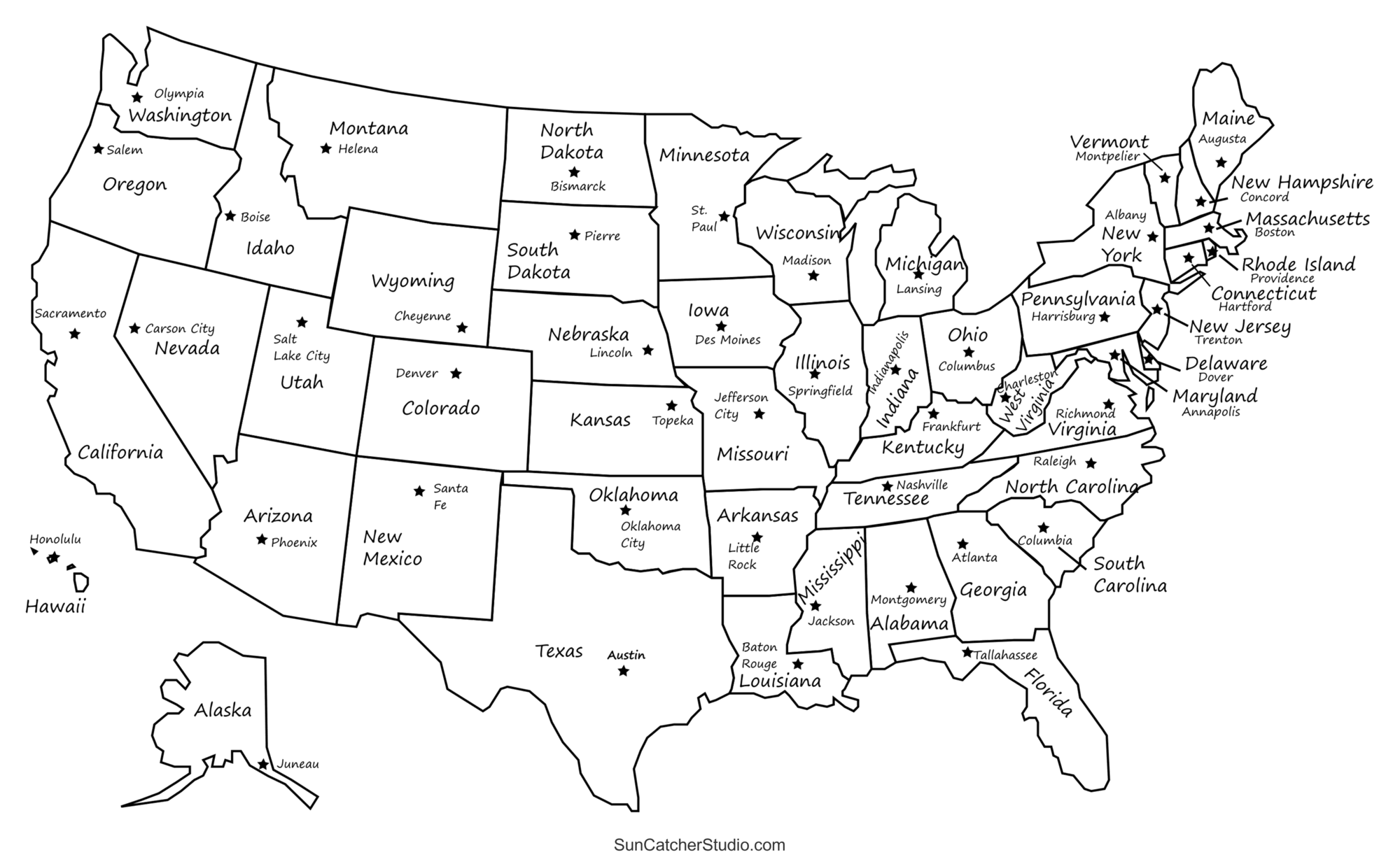 Printable US Maps With States USA United States America DIY Worksheets Library Printable US Maps With States USA United States America DIY Worksheets Library